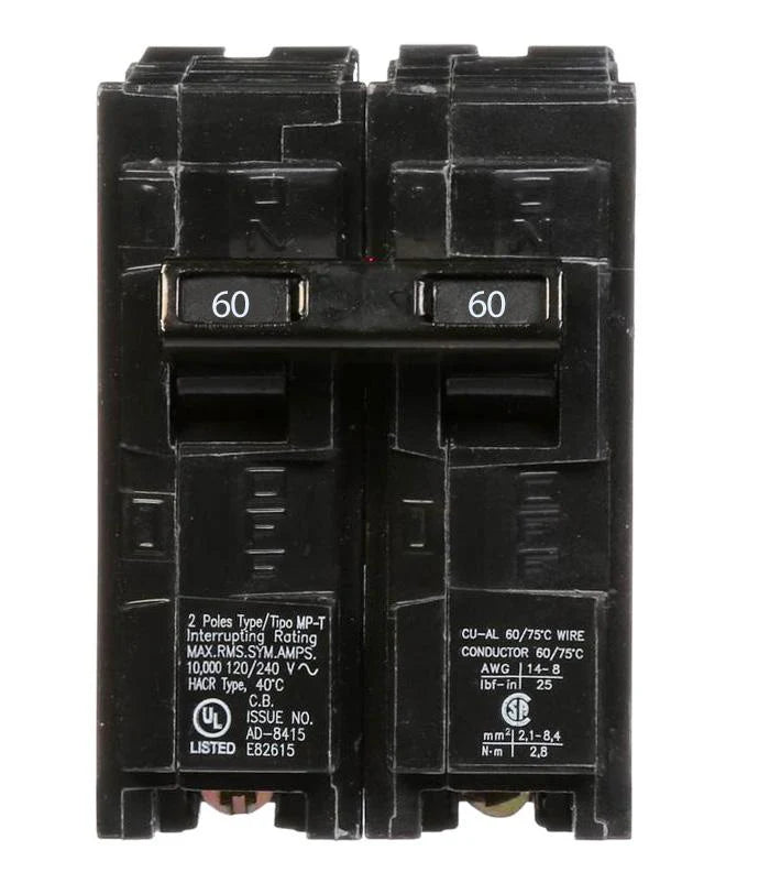 Q260 - Siemens - 60 Amp Circuit Breaker Plug-In - 60 Amp - 2 Pole - 240 Volt
