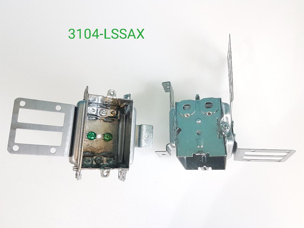 3104LSSAX 1 GANG ELECTRICAL BOX WITH CLAMPS FOR STEEL STUD