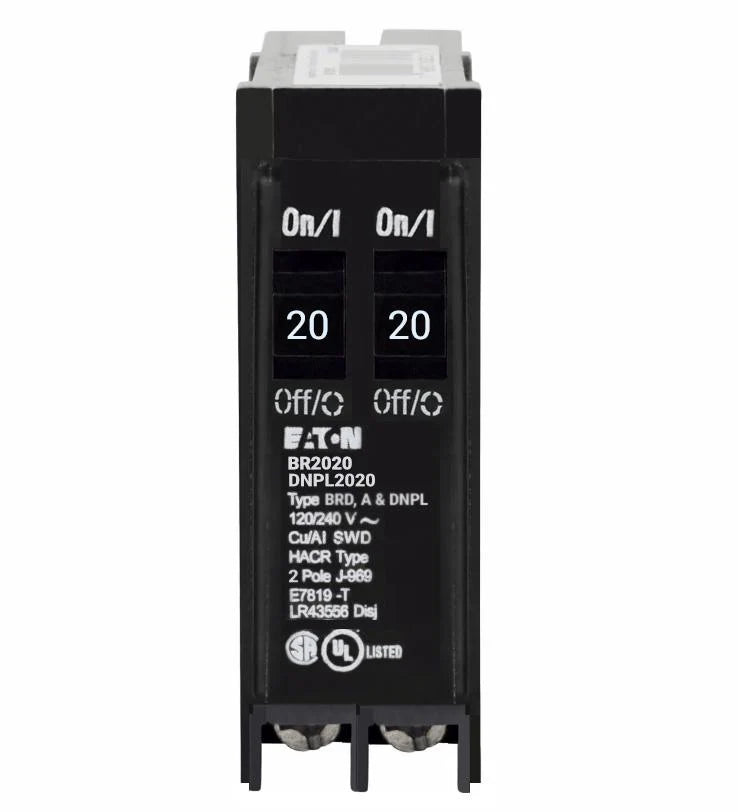 DNPL2020 - Eaton -20 / 20 Amp Tandem Circuit Breaker Plug-In - 20/20 Amp - 1 Pole - 120 Volt