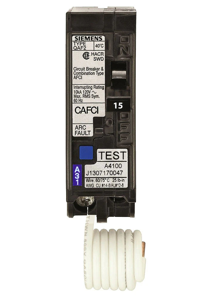 QA115AFCCSA - Siemens - 15 Amp Arc Fault (AFCI) Breaker