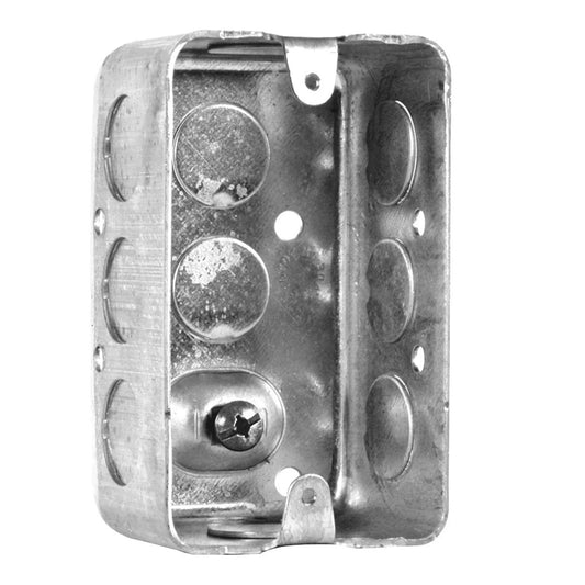 1110 4 x 2-3/8 x 1-7/8 D. 16.5 cu.inch Rectangle Steel Surface Box