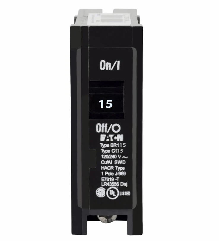 BR115 - Eaton - 15 Amp Circuit Breaker Plug-In - 15 Amp - 1 Pole - 120 Volt