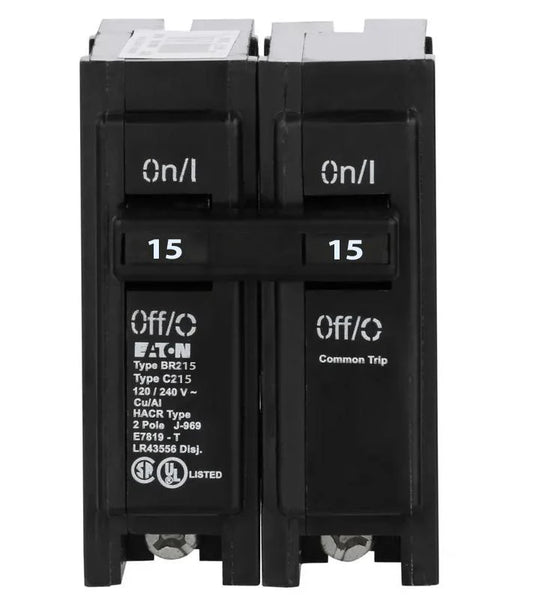 BR215 - Eaton - 15 Amp Circuit Breaker Plug-In - 15 Amp - 2 Pole - 240 Volt