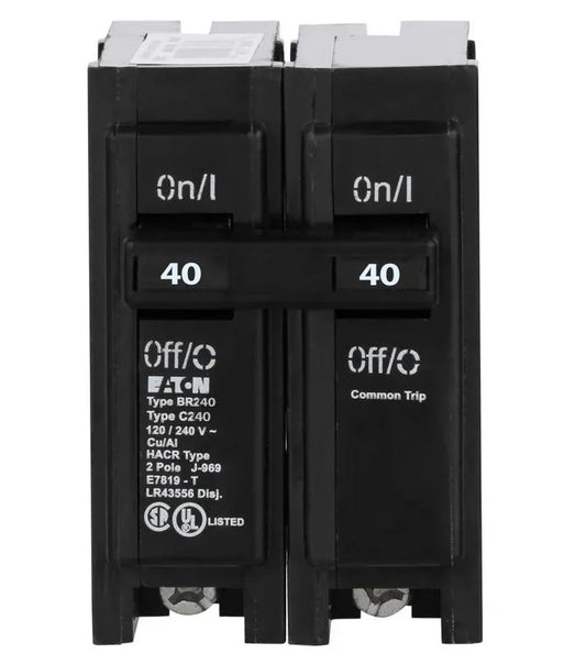 BR240 - Eaton - 40 Amp Circuit Breaker Plug-In - 40 Amp - 2 Pole - 240 Volt