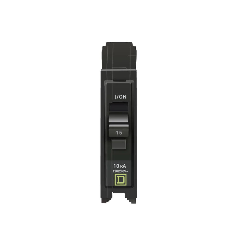 QO115 - Square D - 15 Amp Circuit Breaker Plug-In - 15 Amp - 1 Pole - 120 Volt