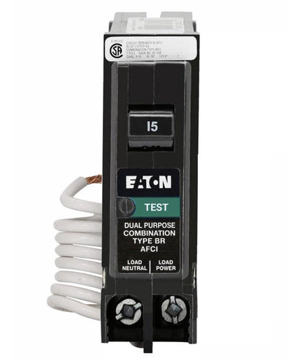 BRN115AFC - Eaton - Arc Fault (AFCI) Circuit Breaker Plug-In - 15 Amp - 1 Pole - 120 Volt