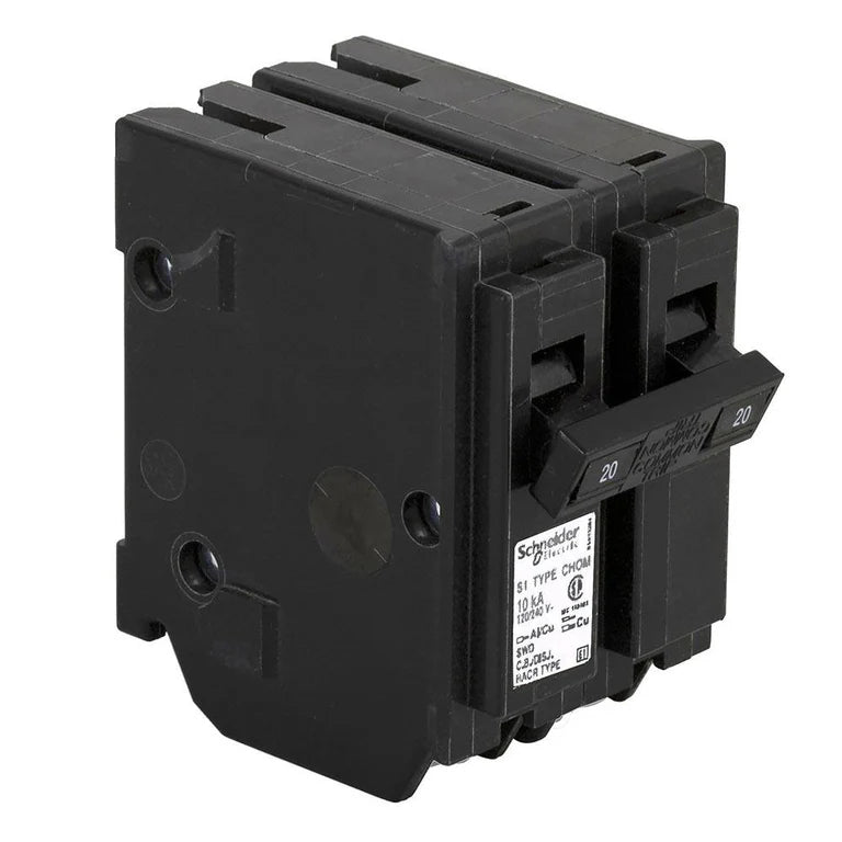 CHOM220 - HomeLine 20 Amp Circuit Breaker Plug-In - 20 Amp - 2 Pole - 240 Volt